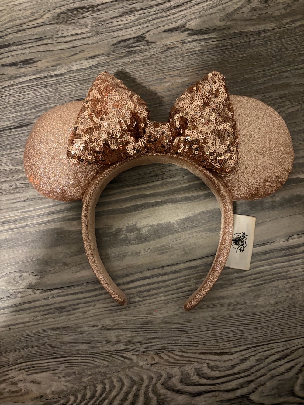 Disney Rose Gold Sequin Ears Headband